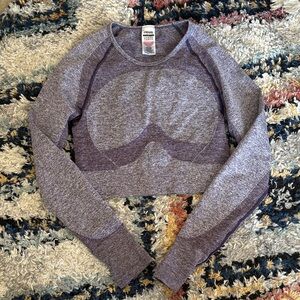 Gymshark Purple Long Sleeve Crop Top